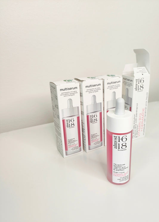 Cellförnyande anti-rodnad vitamin B12 + ceramid multilayer pink serum